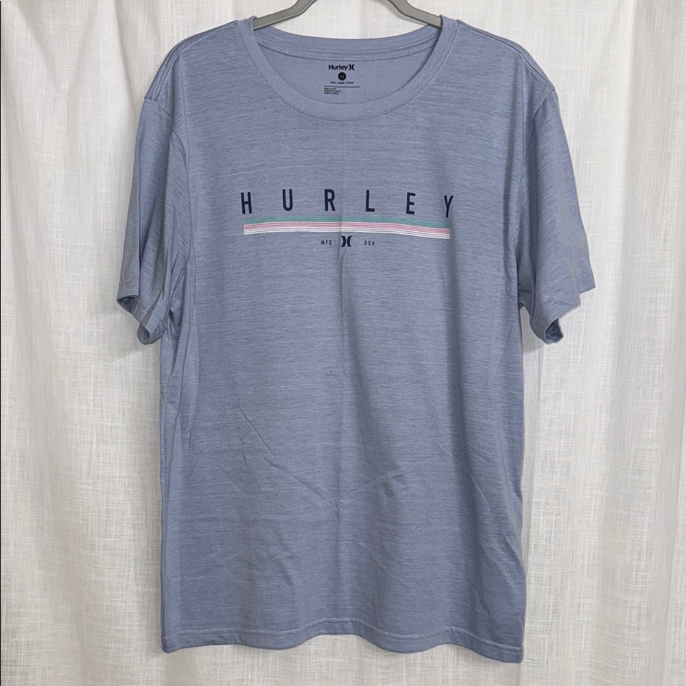 Hurley Blue Short Sleeve Tee Men’s Size Large